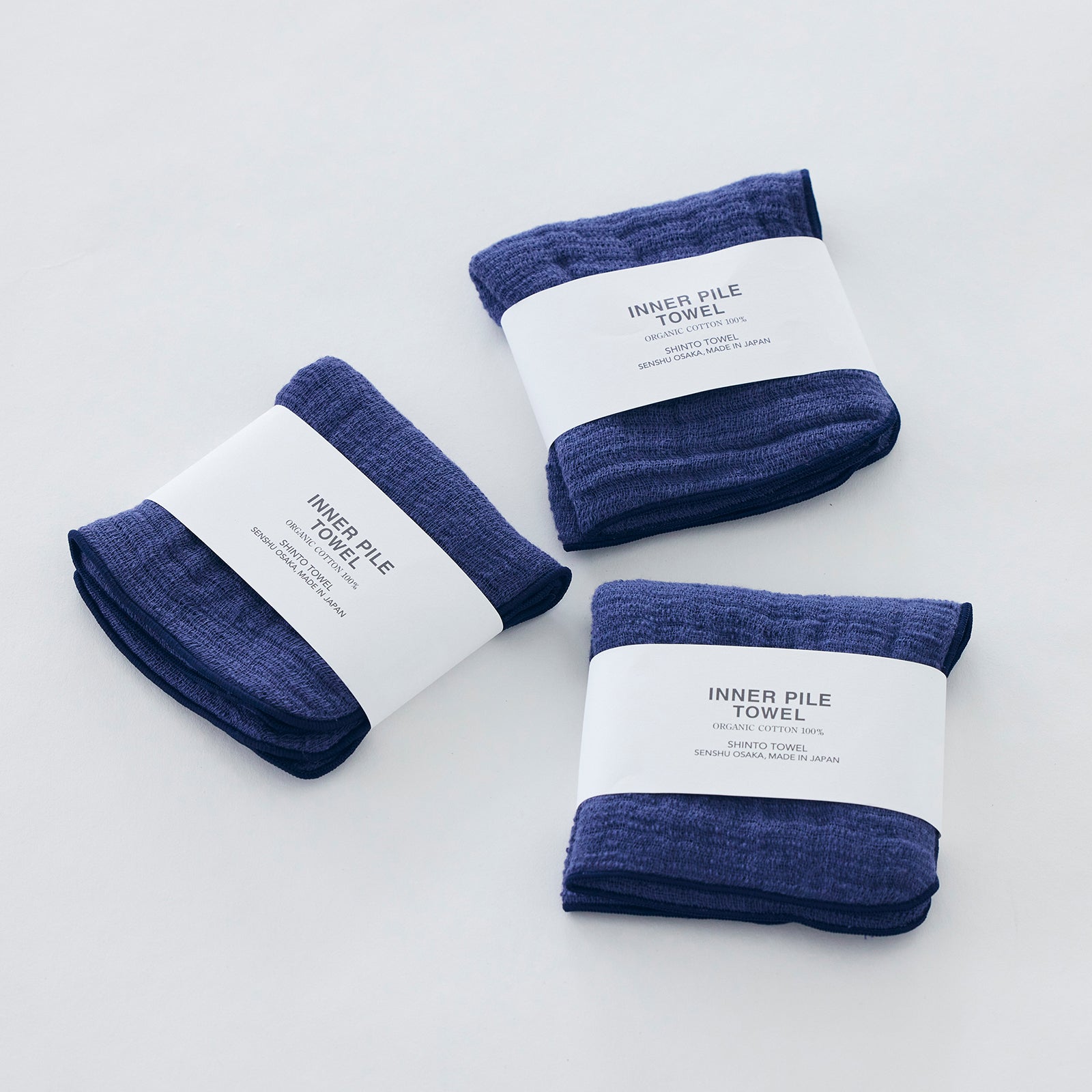 INNER PILE mini|オーガニックコットン100%|ボリュームがあるのに軽くて柔らかく、泉州タオルの伝統製法で引き出す高い吸水性を備えています|SHINTO TOWEL STORE