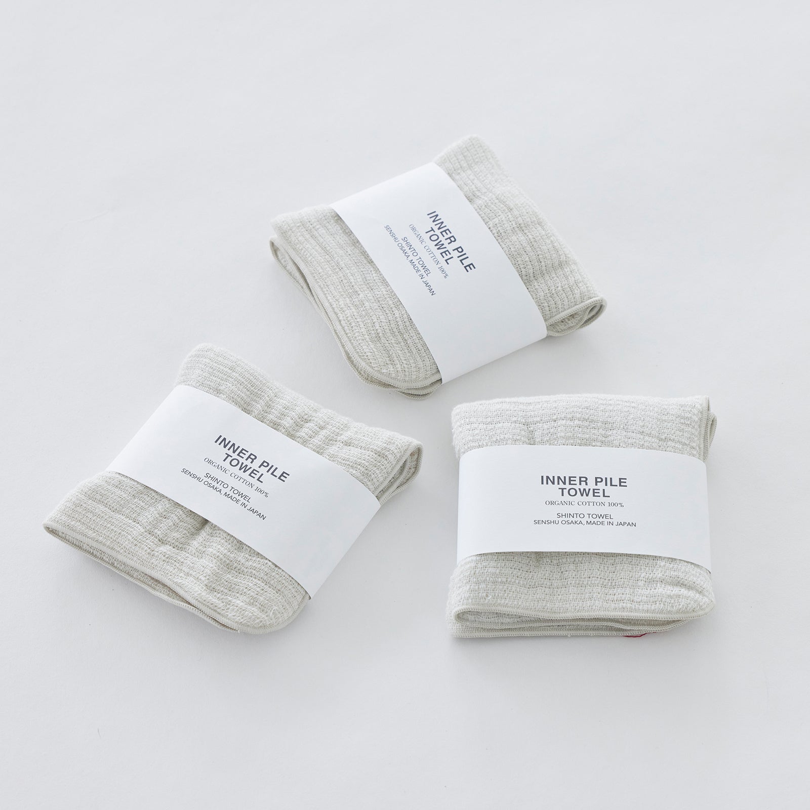 INNER PILE mini|オーガニックコットン100%|ボリュームがあるのに軽くて柔らかく、泉州タオルの伝統製法で引き出す高い吸水性を備えています|SHINTO TOWEL STORE