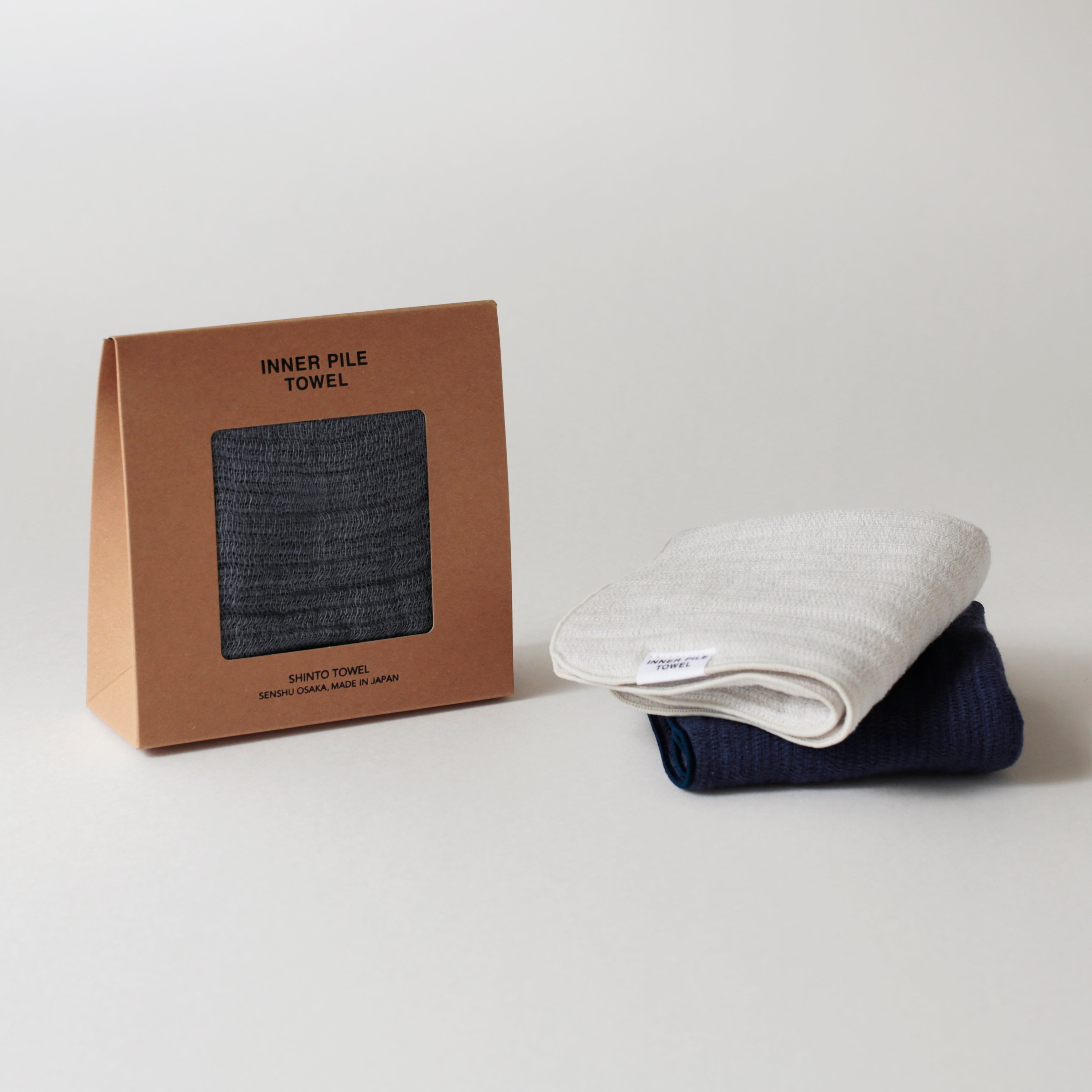 INNER PILE mini ギフト|オーガニックコットン100%|ボリュームがあるのに軽くて柔らかく、泉州タオルの伝統製法で引き出す高い吸水性を備えています|SHINTO TOWEL STORE