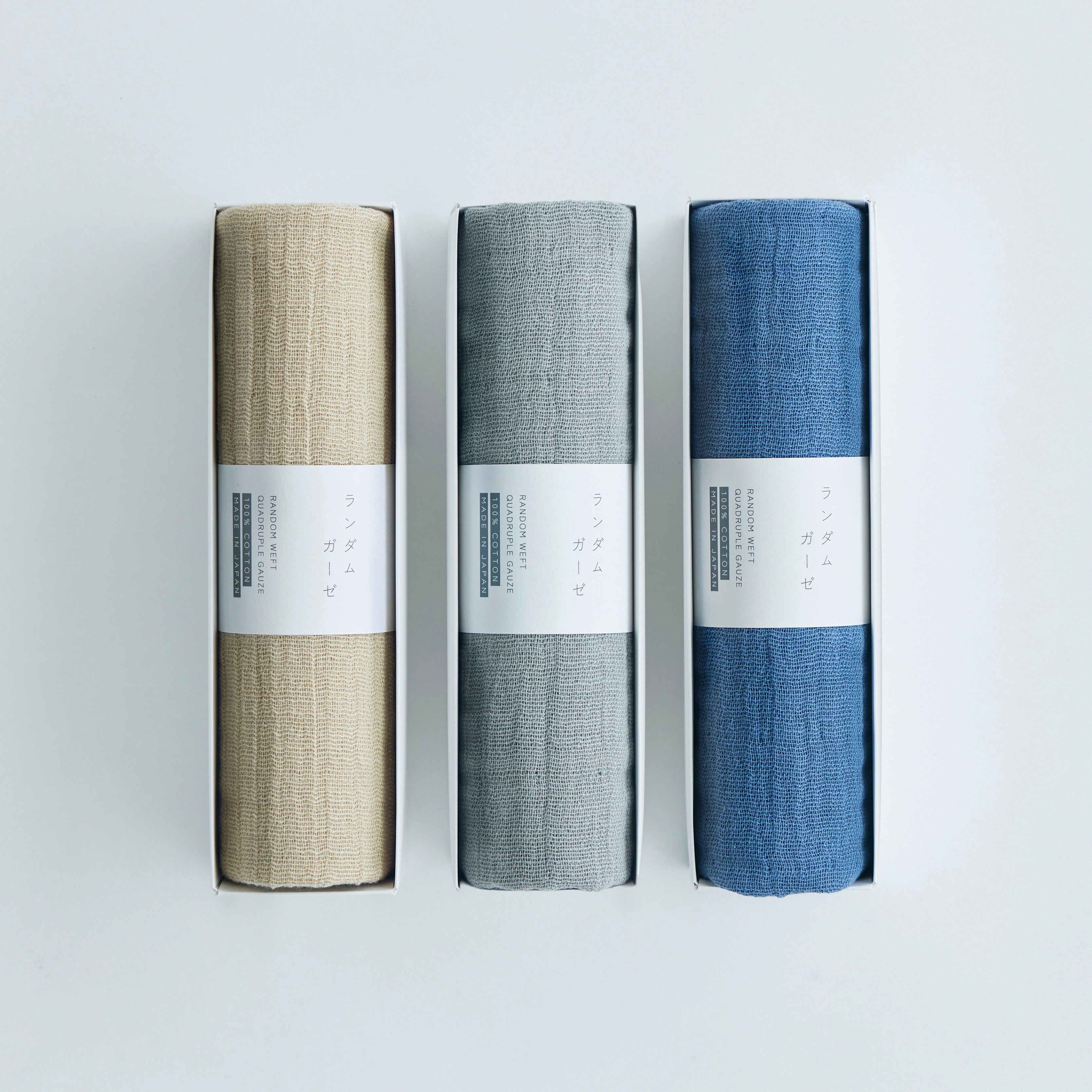 〈ランダムガーゼ〉フェイスタオル 箱入り