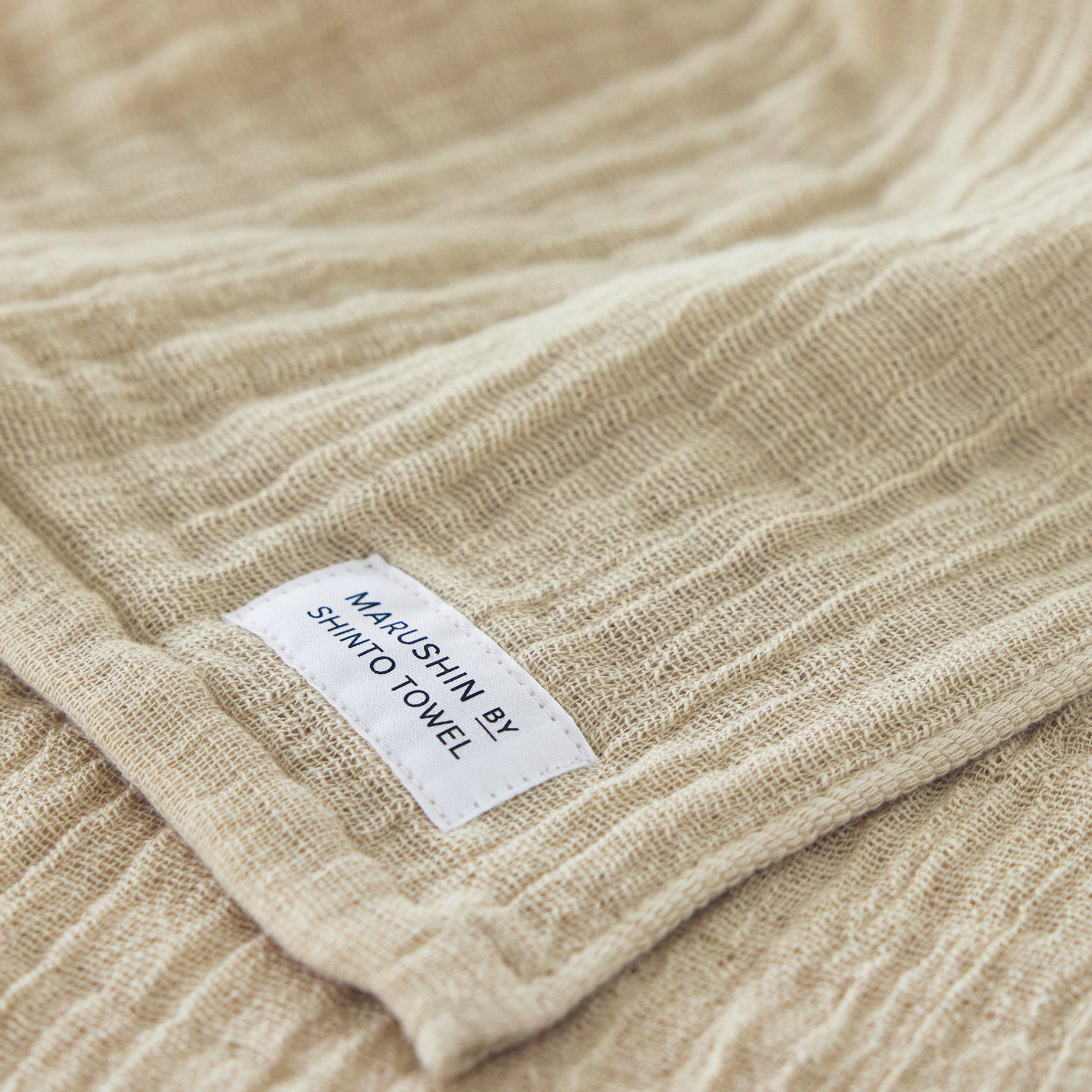 〈ランダムガーゼ〉ハンドタオル2枚(セージ ⁄ ベージュ)箱入り