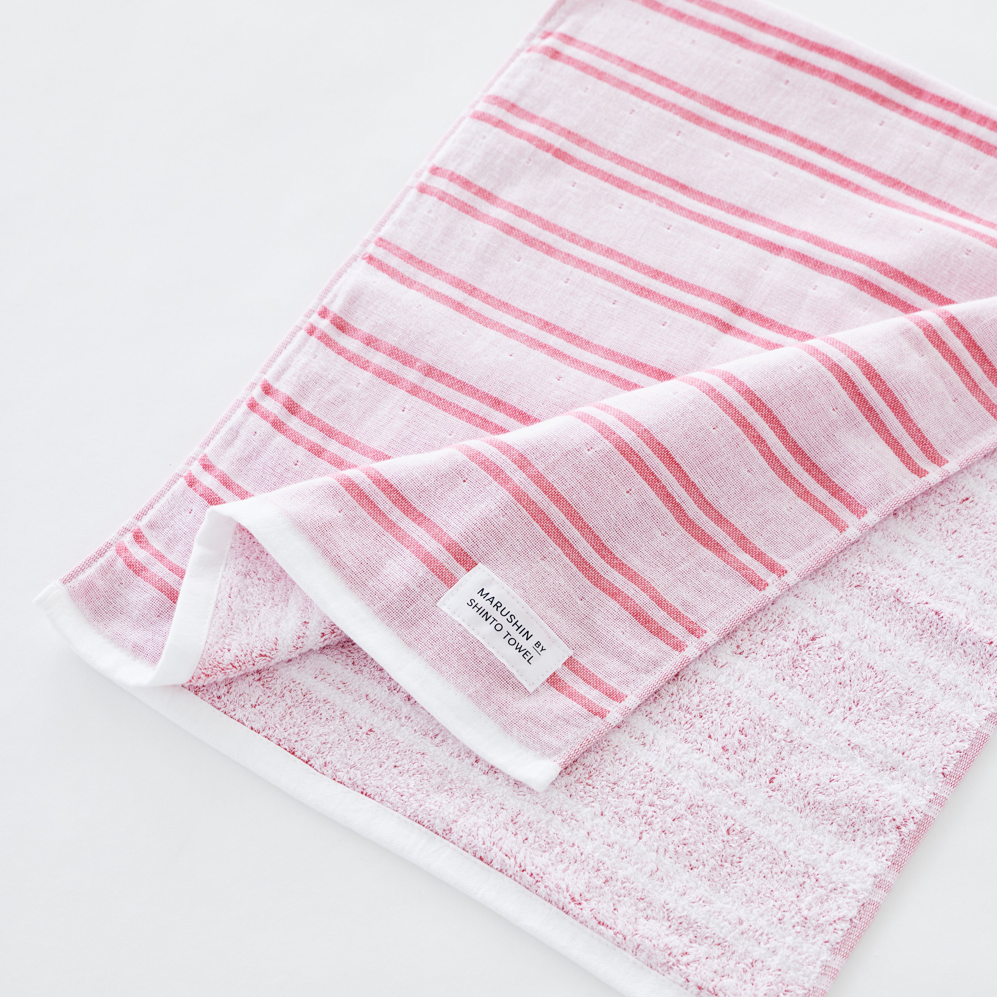 〈シマ-ダブル白地〉フェイスタオル 箱入り