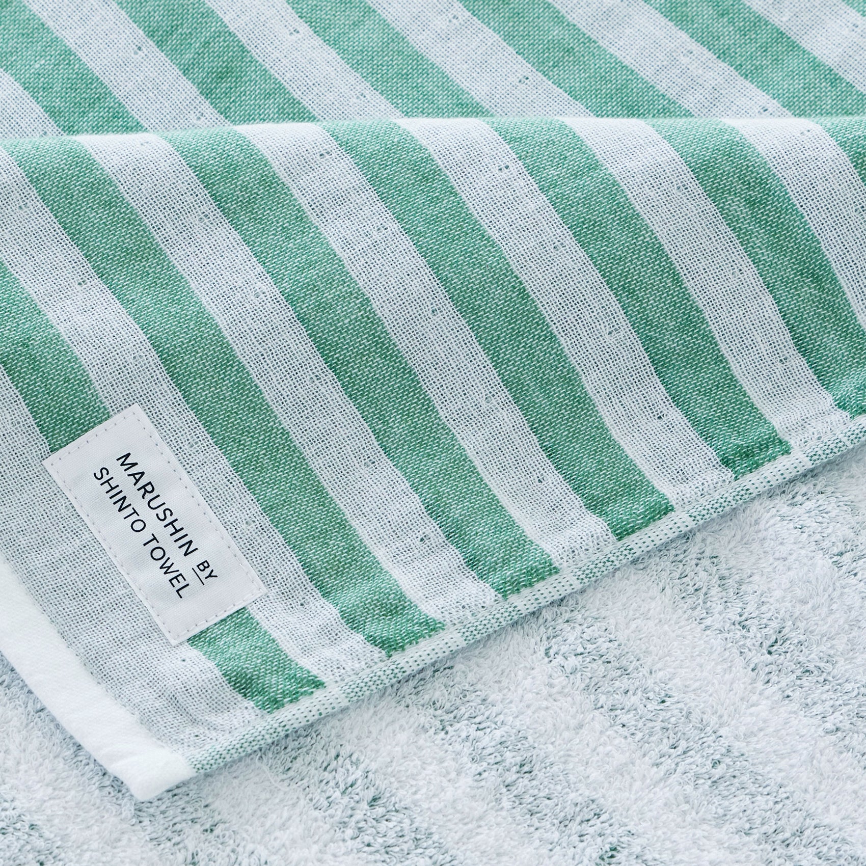 〈シマ-シングル〉ハンドタオル2枚(フォレスト ⁄ シャドウ)箱入り