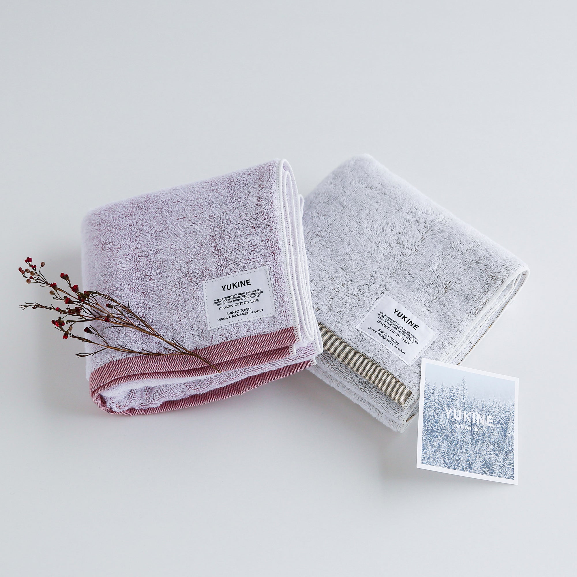 YUKINE|オーガニックコットン100%|泉州タオルの伝統製法で、綿本来の吸水性を最大限に高めました|SHINTO TOWEL STORE