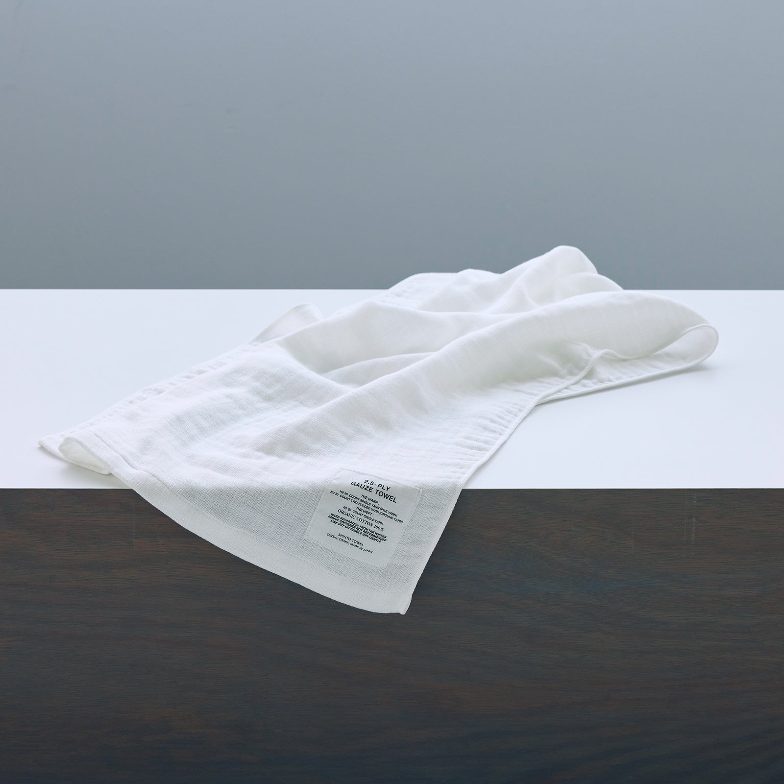 2.5-PLY GAUZE（2.5重ガーゼ）バスタオル M・ホワイト - SHINTO TOWEL