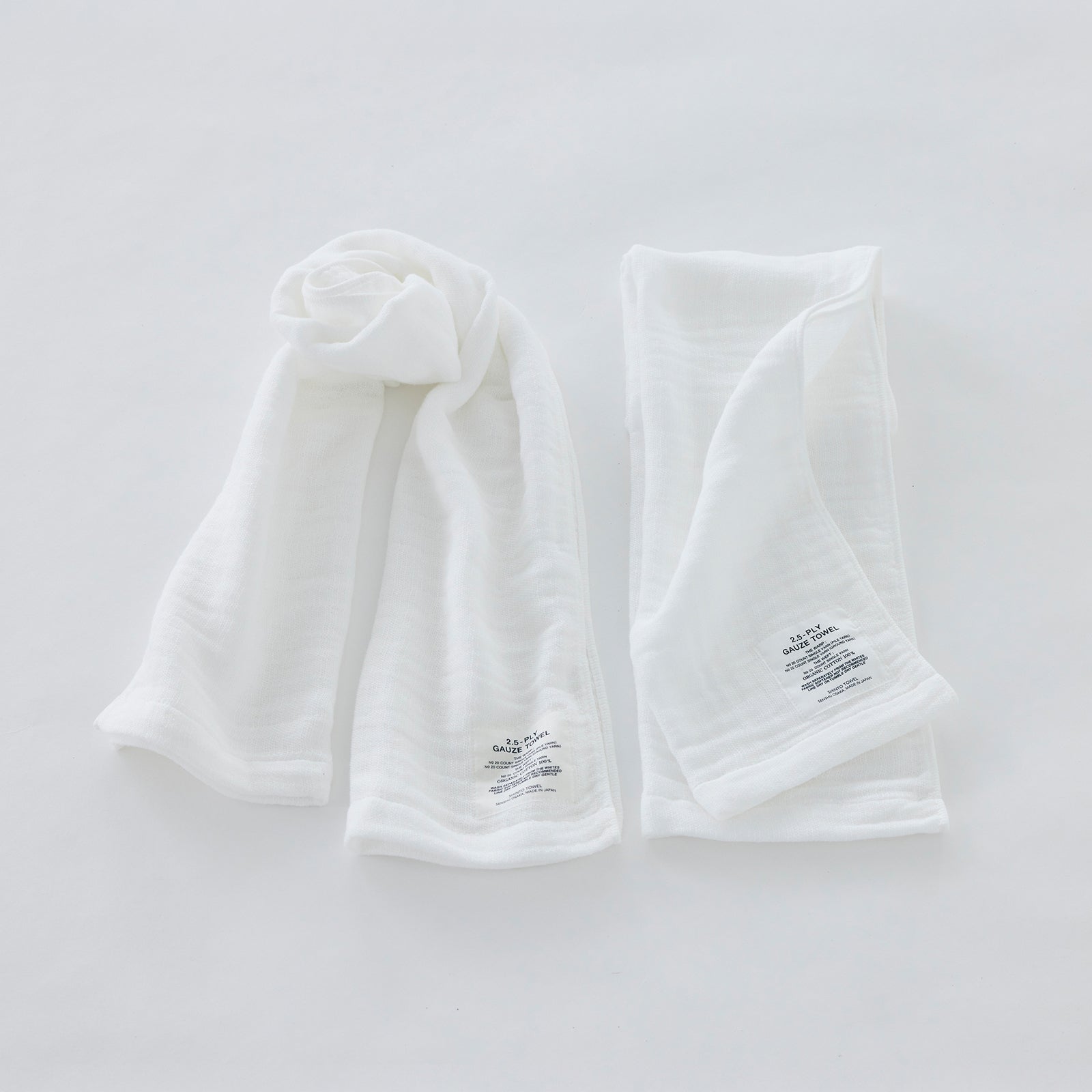 2.5-PLY GAUZE マフラー（ホワイト）