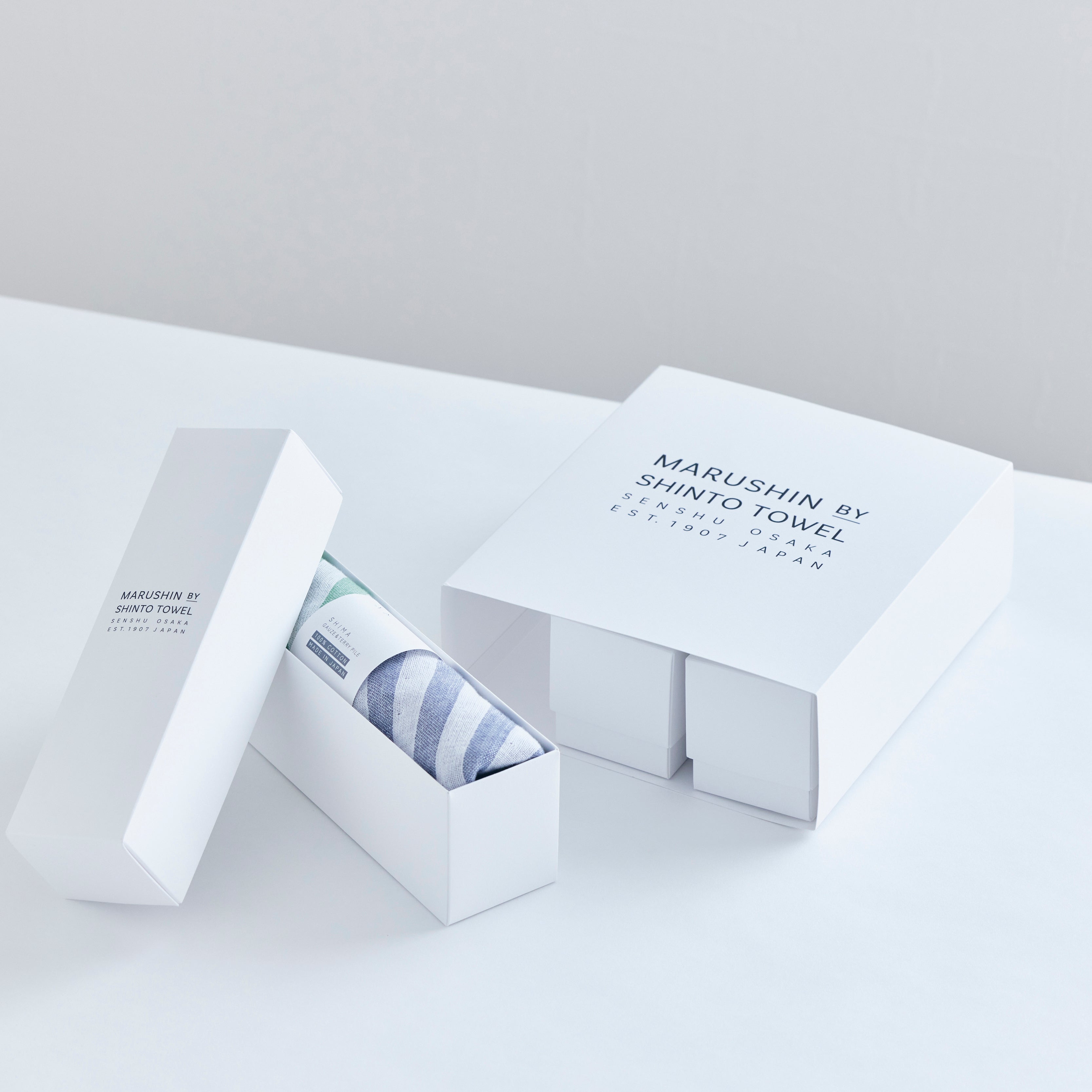 〈シマ-シングル〉フェイスタオル 箱入り