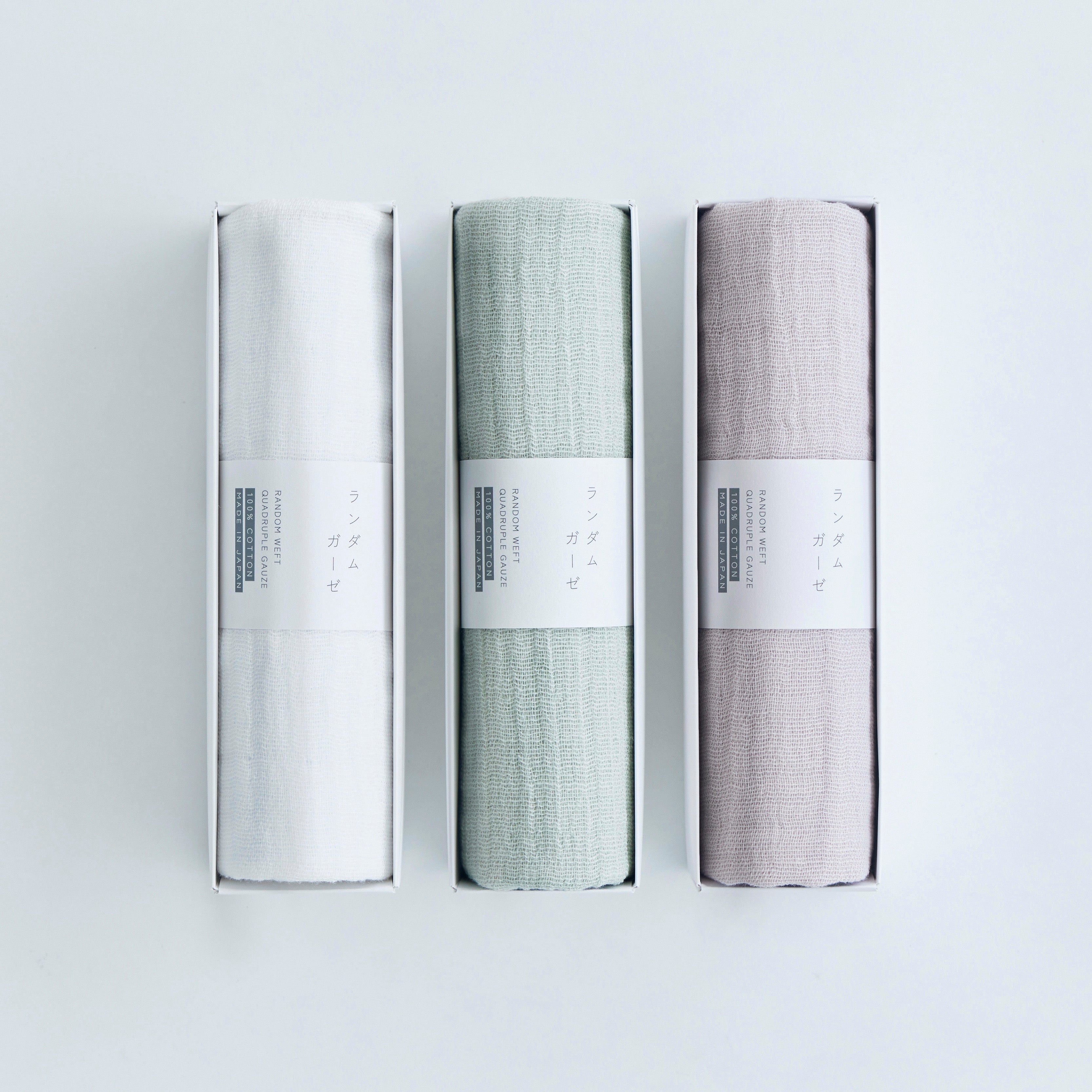 〈ランダムガーゼ〉フェイスタオル 箱入り