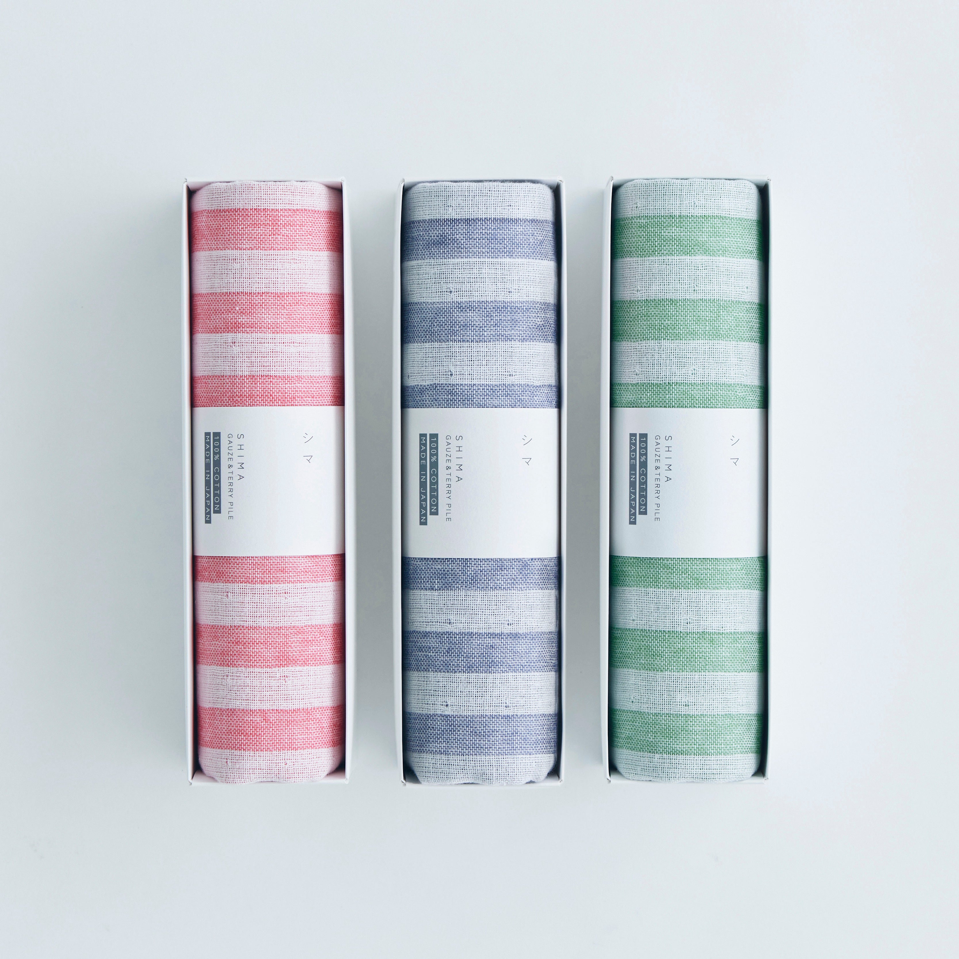 〈シマ-シングル〉フェイスタオル 箱入り