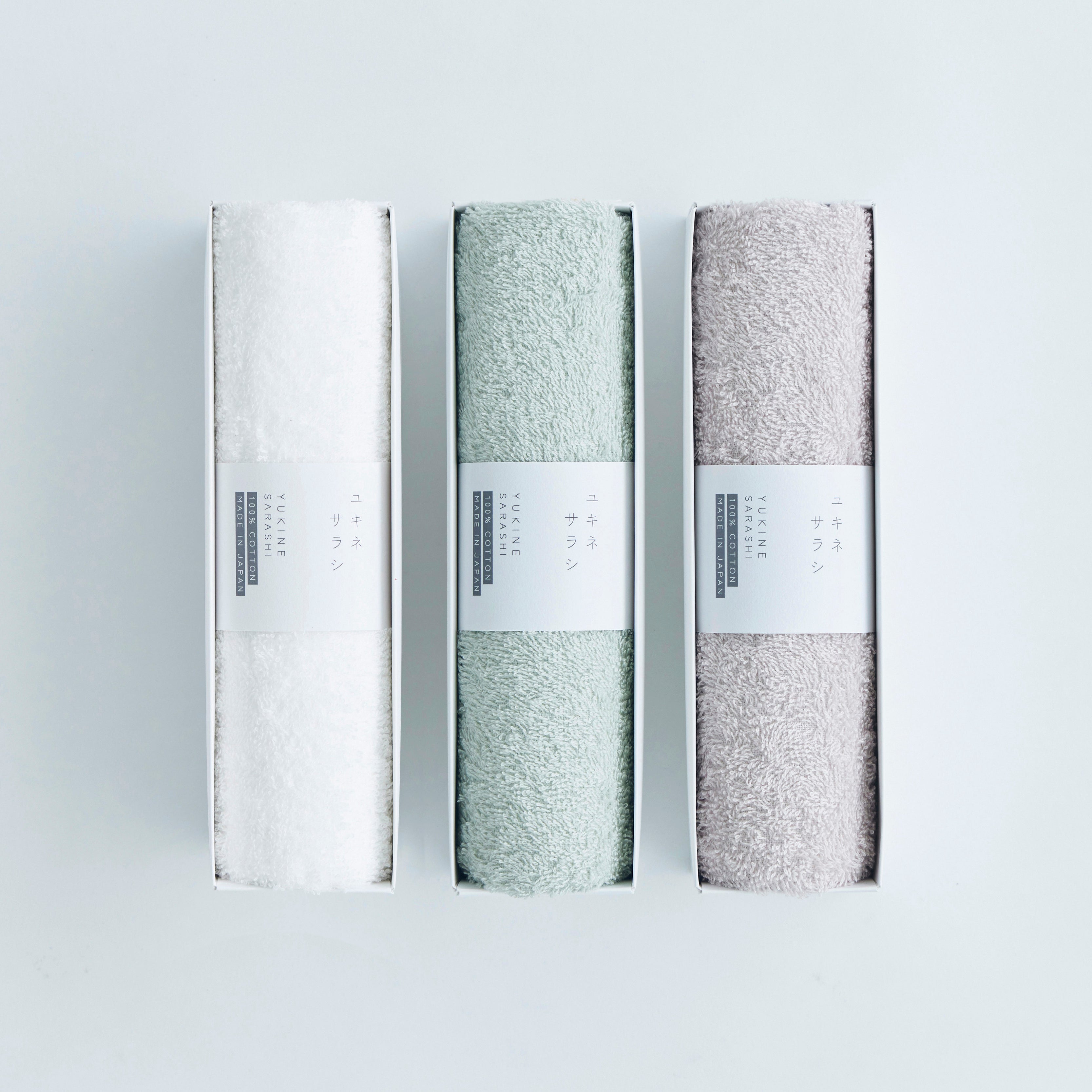 〈ユキネサラシ〉フェイスタオル 箱入り