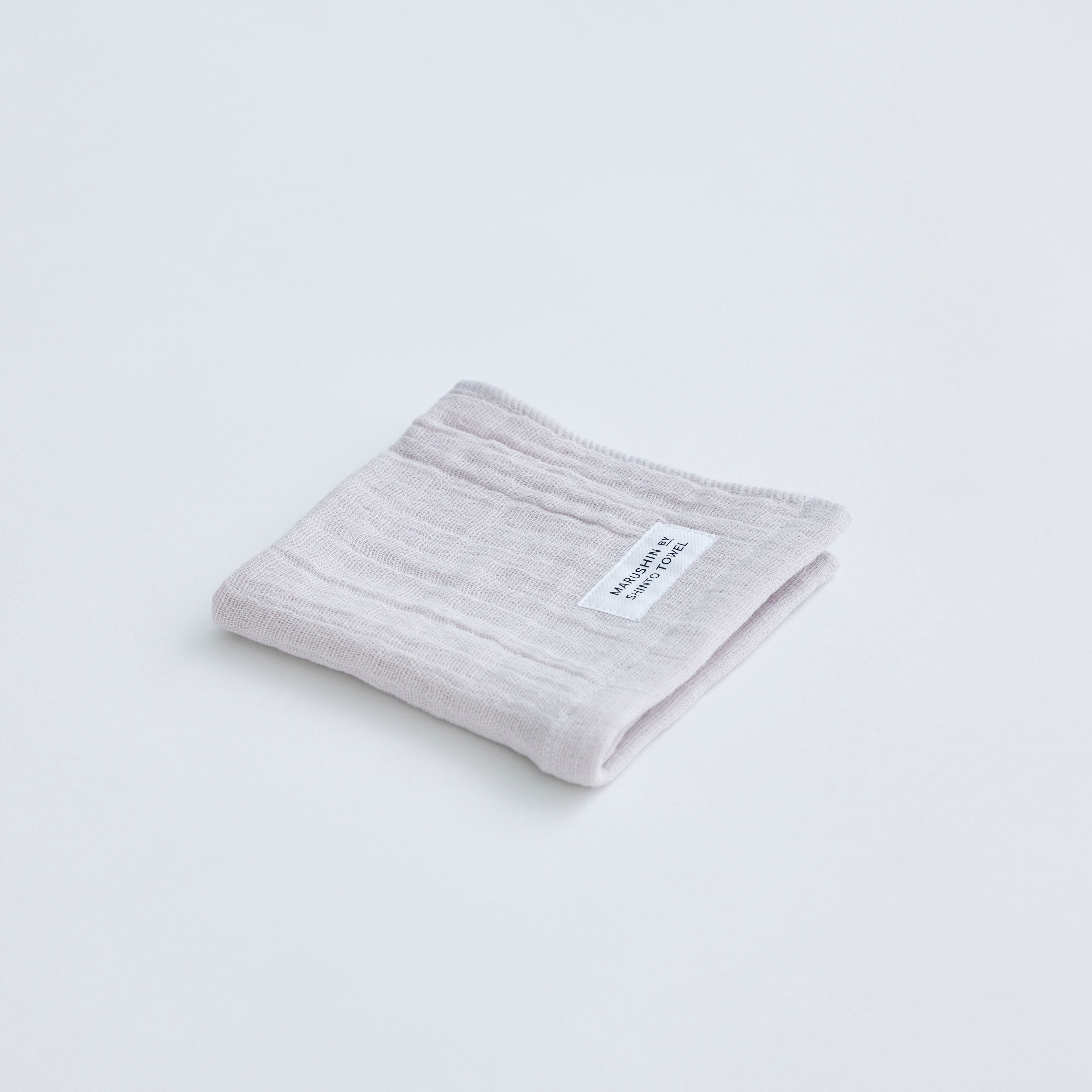 〈ランダムガーゼ〉ハンドタオル2枚（グレー ⁄ ピンクグレー）箱入り