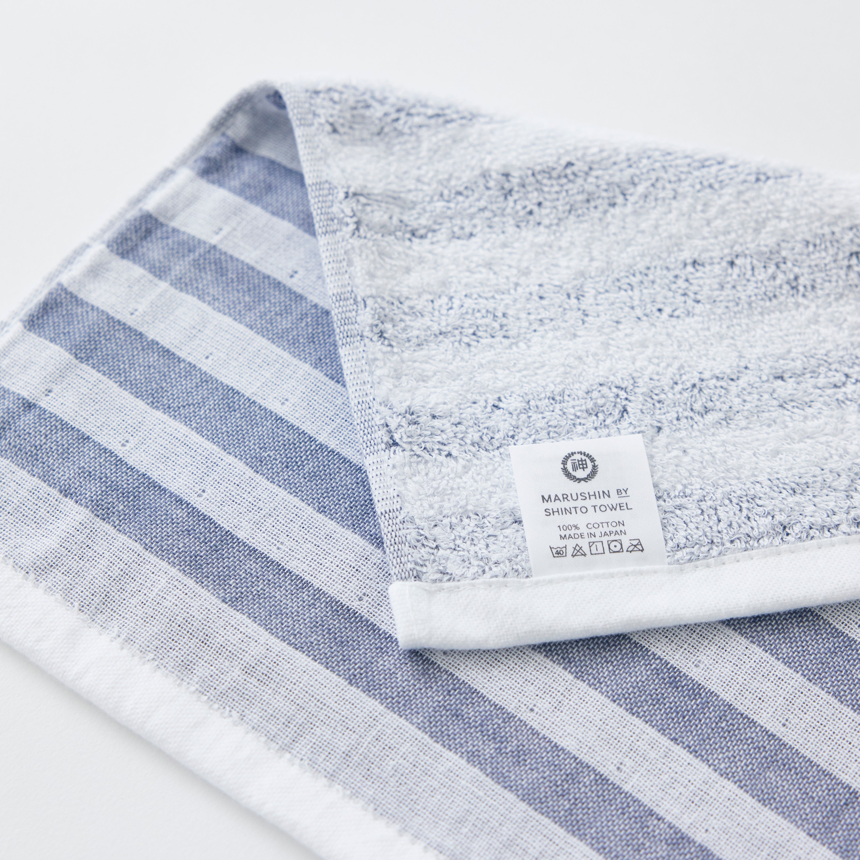 〈シマ-シングル〉ハンドタオル2枚（フォレスト ⁄ シャドウ）箱入り